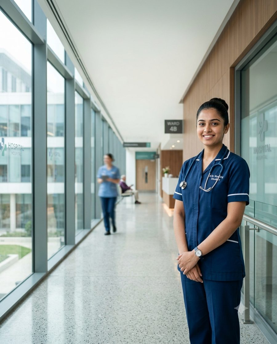 B.Sc Nursing student in a hospital
